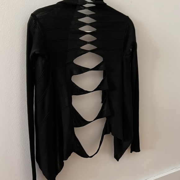 Rick Owens Cutout Cardigan Sz S - Picture 9 of 14